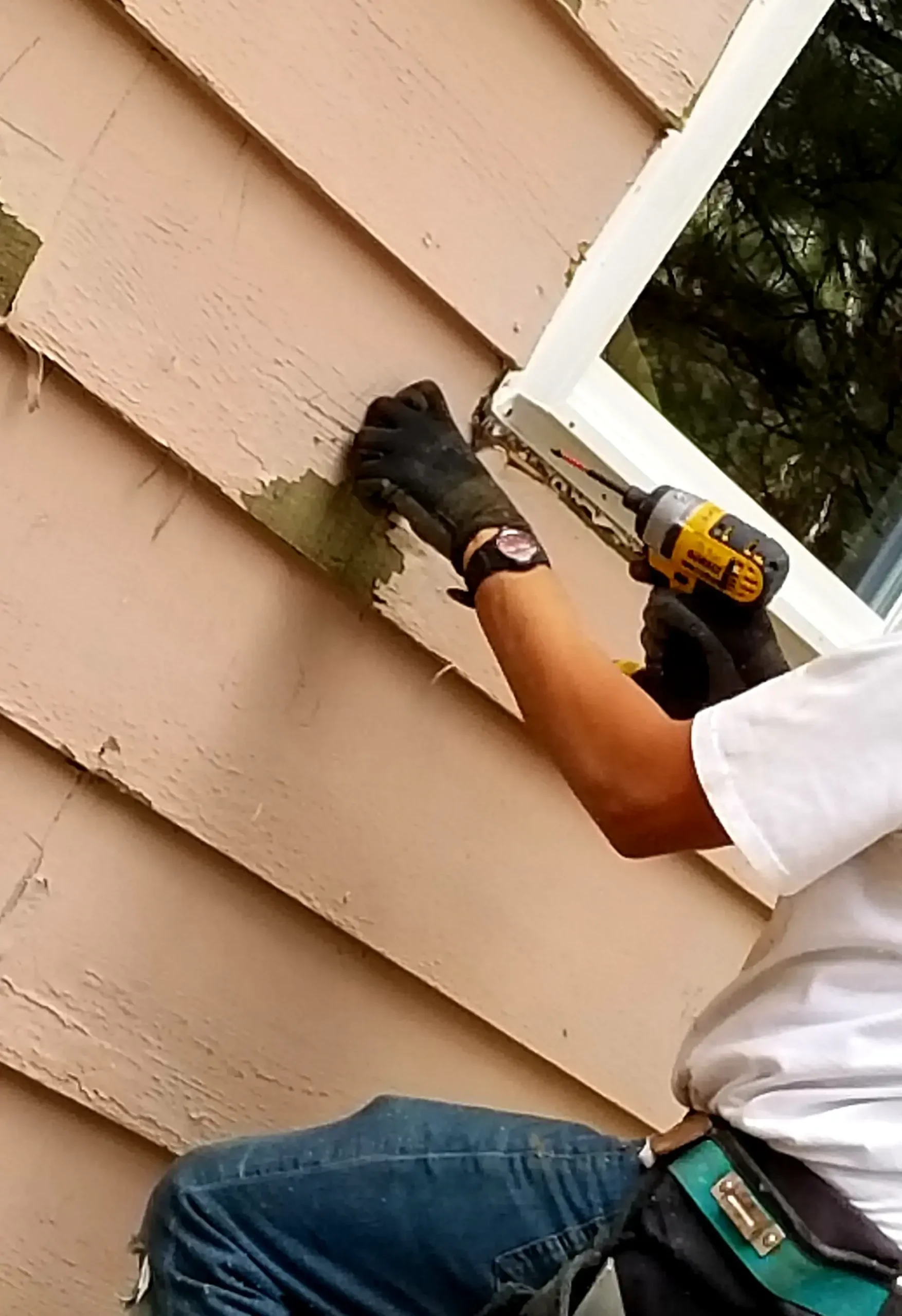 Siding installation in New Hampshire on a residential exterior