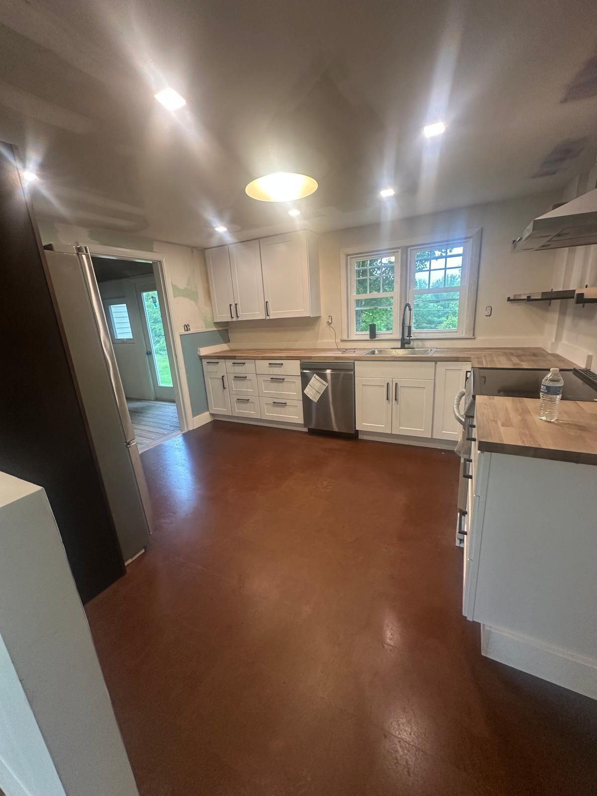 New kitchen countertops and cabinet install in New Hampshire, New Generation General Construction