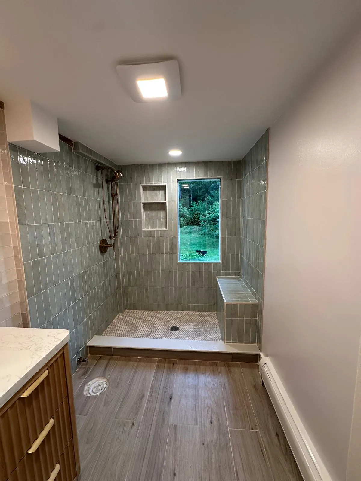 Custom bathroom shower and tile installation in New Hampshire, New Generation General Construction